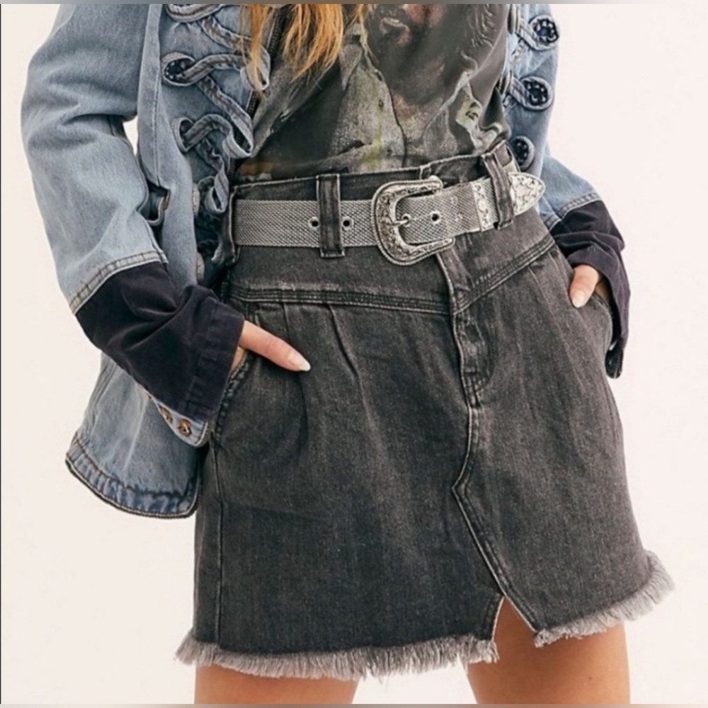 Free People Sidecar Mini Skirt